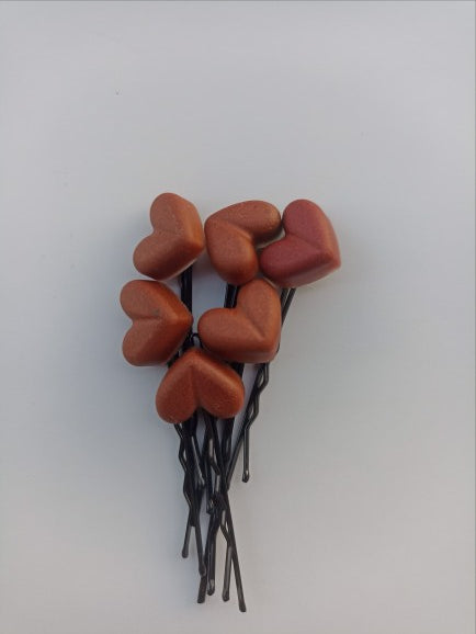 Hearts Terracotta Brown (12 pieces)