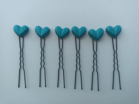 Hearts Seablue (12 pieces)