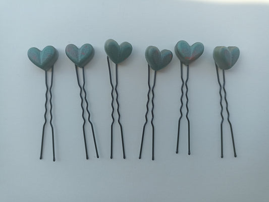 Hearts Green (12 pieces)