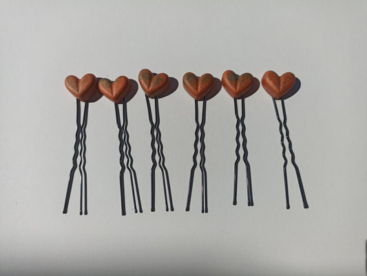 Hearts Terracotta Brown (12 pieces)